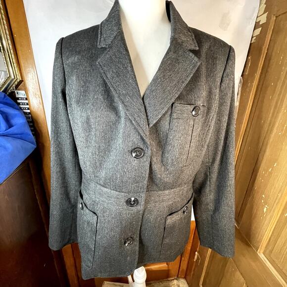 Isaac Mizrahi Live size 10 Dress Jacket A217659 Lined  3 pockets - Picture 6 of 11